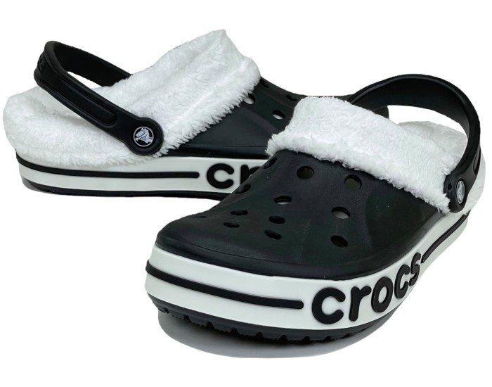 Crocs Bayaband Clog Утепленные Черные (мех снимается)