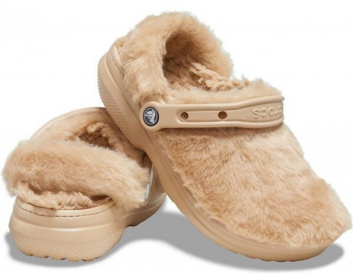 Crocs Classic Fur Sure Утепленные Бронзовые