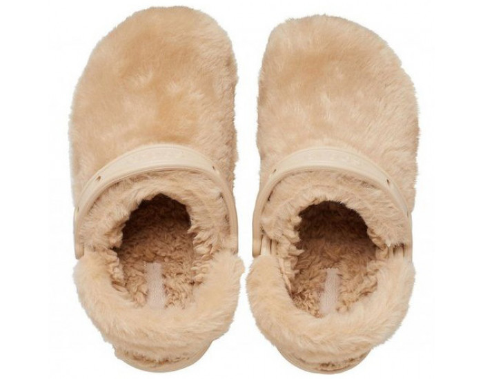 Crocs Classic Fur Sure Утепленные Бронзовые