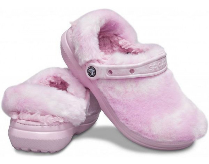 Crocs Classic Fur Sure Утепленные Розовые