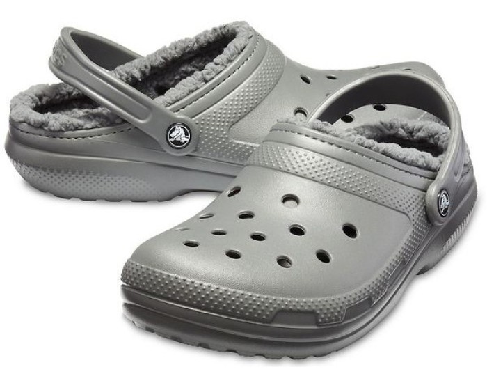 Crocs Classic Lined Clog Утепленные Серые