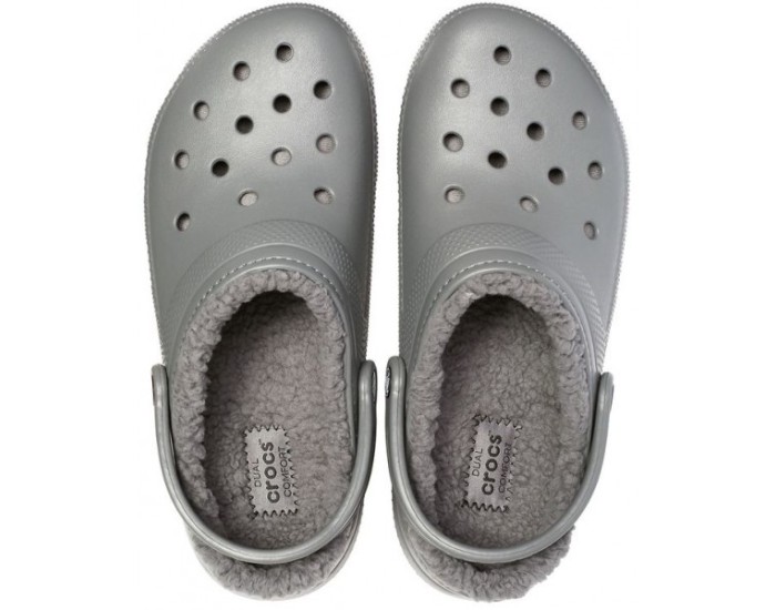 Crocs Classic Lined Clog Утепленные Серые