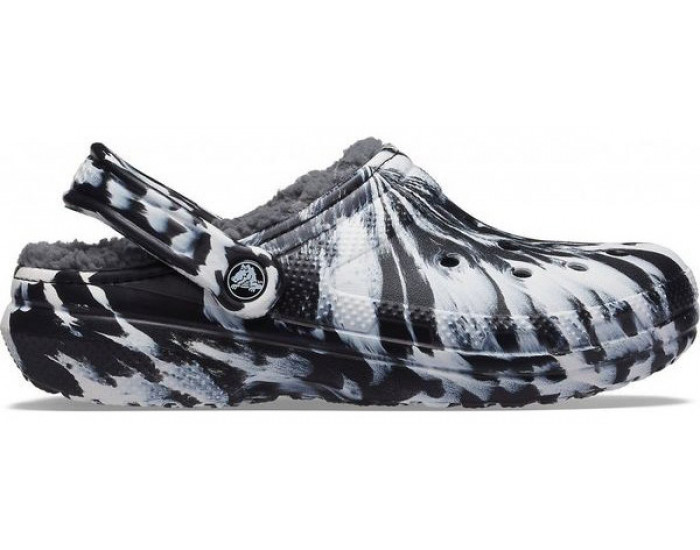 Crocs Classic Lined Marbled Clog Утепленные Белые